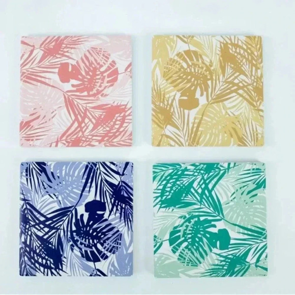 Beach House | Set of 4 Palm Coasters - Picture 1 of 5